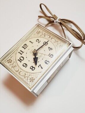Vintage Electric Alarm Clock Westclox Dialite Dunmar Drowse Dialite S16-C